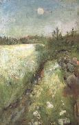 Edvard Munch Flowering Meadow at Veierland (nn02 oil painting picture wholesale